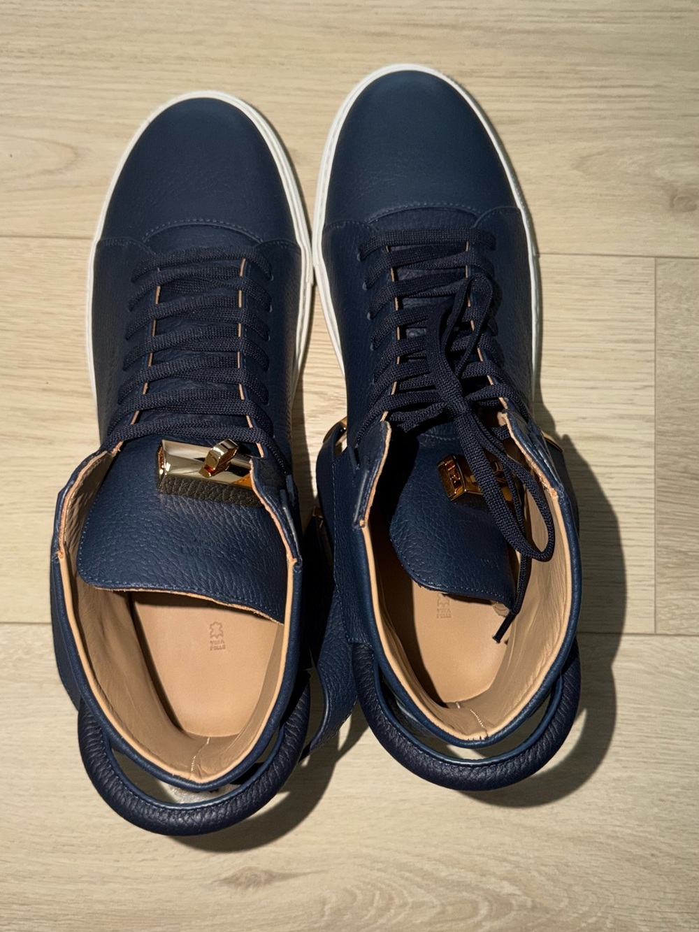 Men's Buscemi Navy High-Top Sneakers